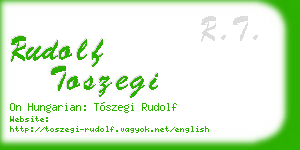 rudolf toszegi business card